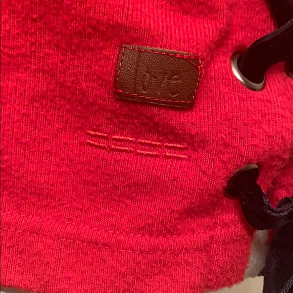 NWT An Original Red Happy Top w/Black Velvet Ties - Picture 3 of 8